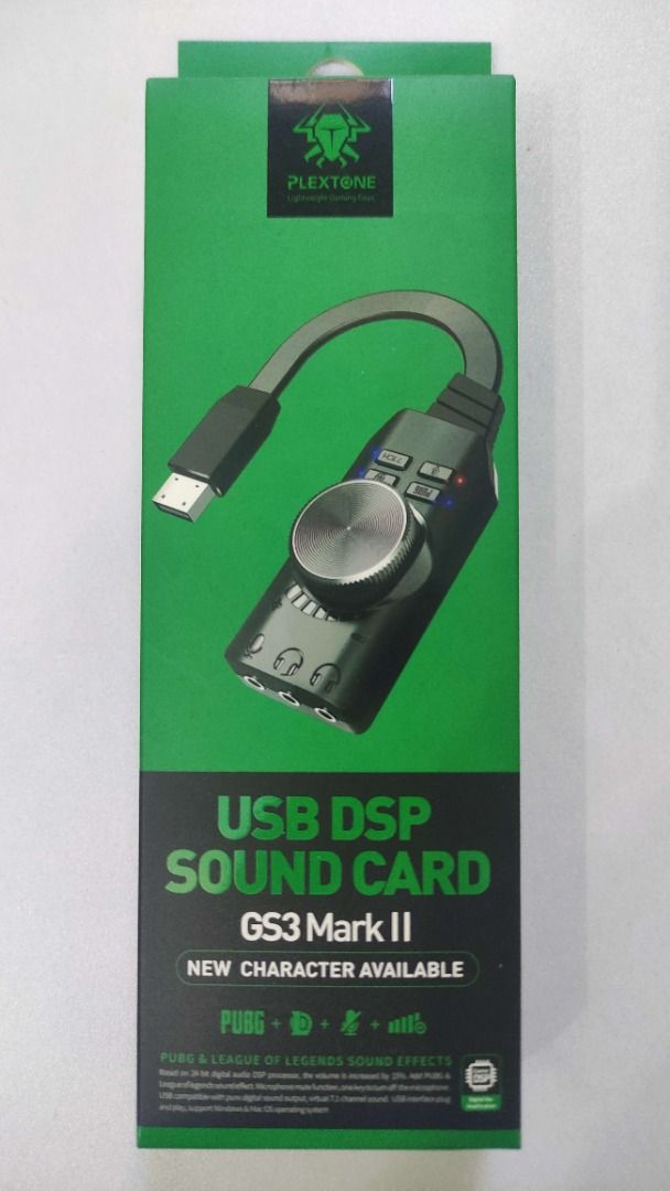 PLEXTONE USB DSP Sound Card GS3 Mark II, Audio, Portable Audio
