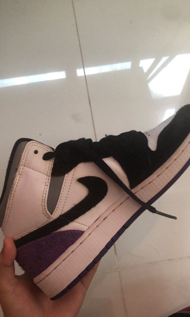 purple jordan mids