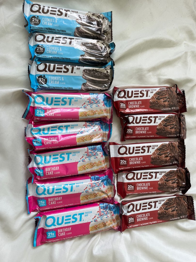 Quest Protein Bars, Health & Nutrition, Health Supplements, Sports & Fitness Nutrition on Carousell