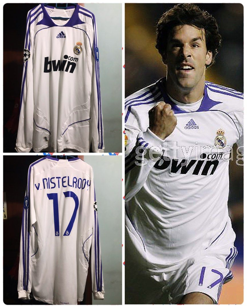 Real Madrid 07 08 V.Nistelrooy Home Jersey Men s Fashion Activewear on Carousell