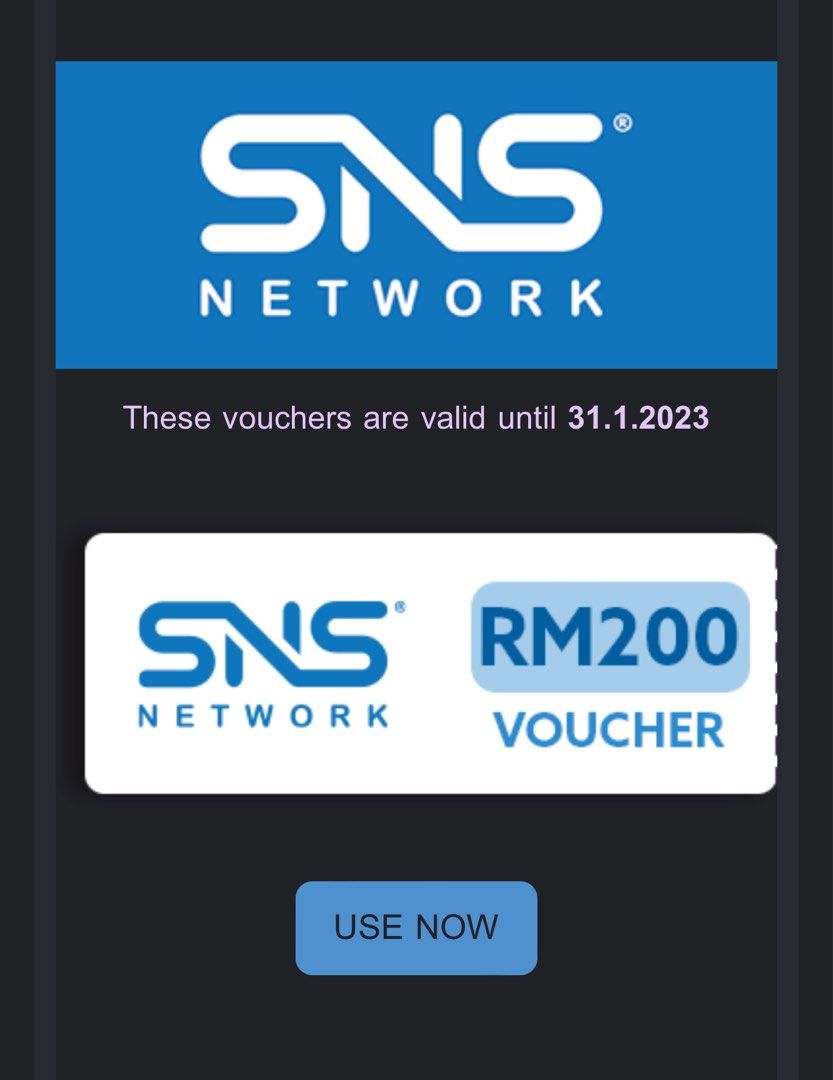 Sns voucher sale