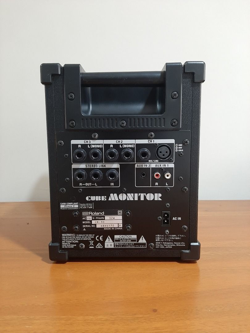 Roland CM-30 Tragbarer Monitorverstärker 30 Watt – Mit 6,5" 2-Wege-Lautsprecher Für Studio & Live