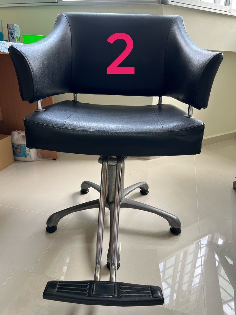 Selling used salon chairs, Furniture & Home Living, Furniture, Chairs ...