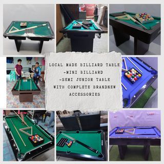 Semi-Junior Billiard table & Mini Billiard w/ complete accessories