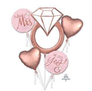 She said yes balloons set mr and Mrs foil balloons  DIY Set Helium balloons