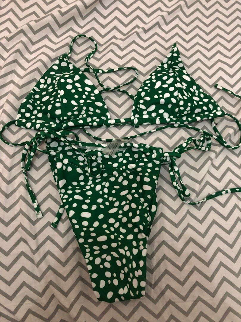 Shein green bikini, Women's Fashion, Swimwear, Bikinis & Swimsuits on