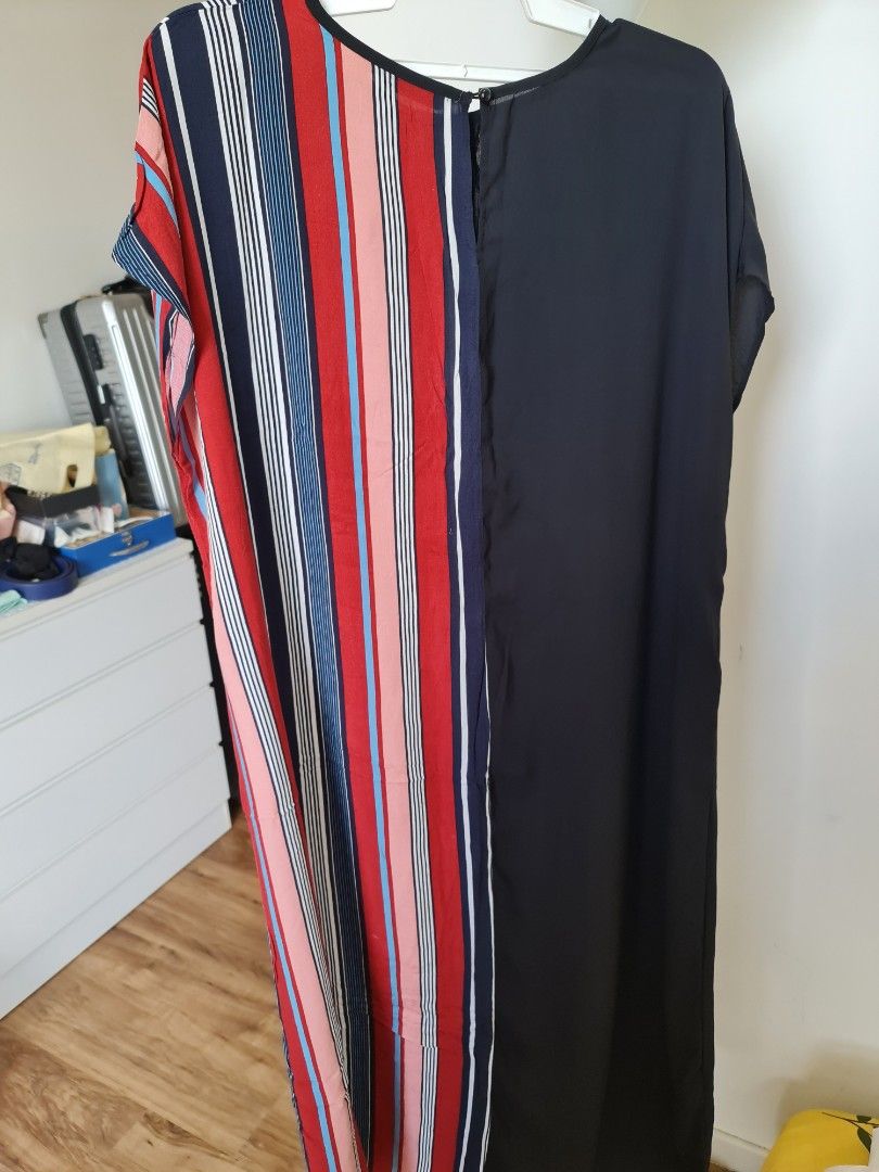 Shein maxi dress with front zip breastfeeding friendly, Women's Fashion