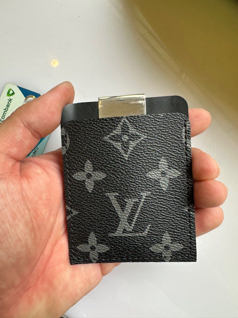 Solid Gold D Dupont Money Clip LV Wallet Combo 10K Solid Gold, Luxury