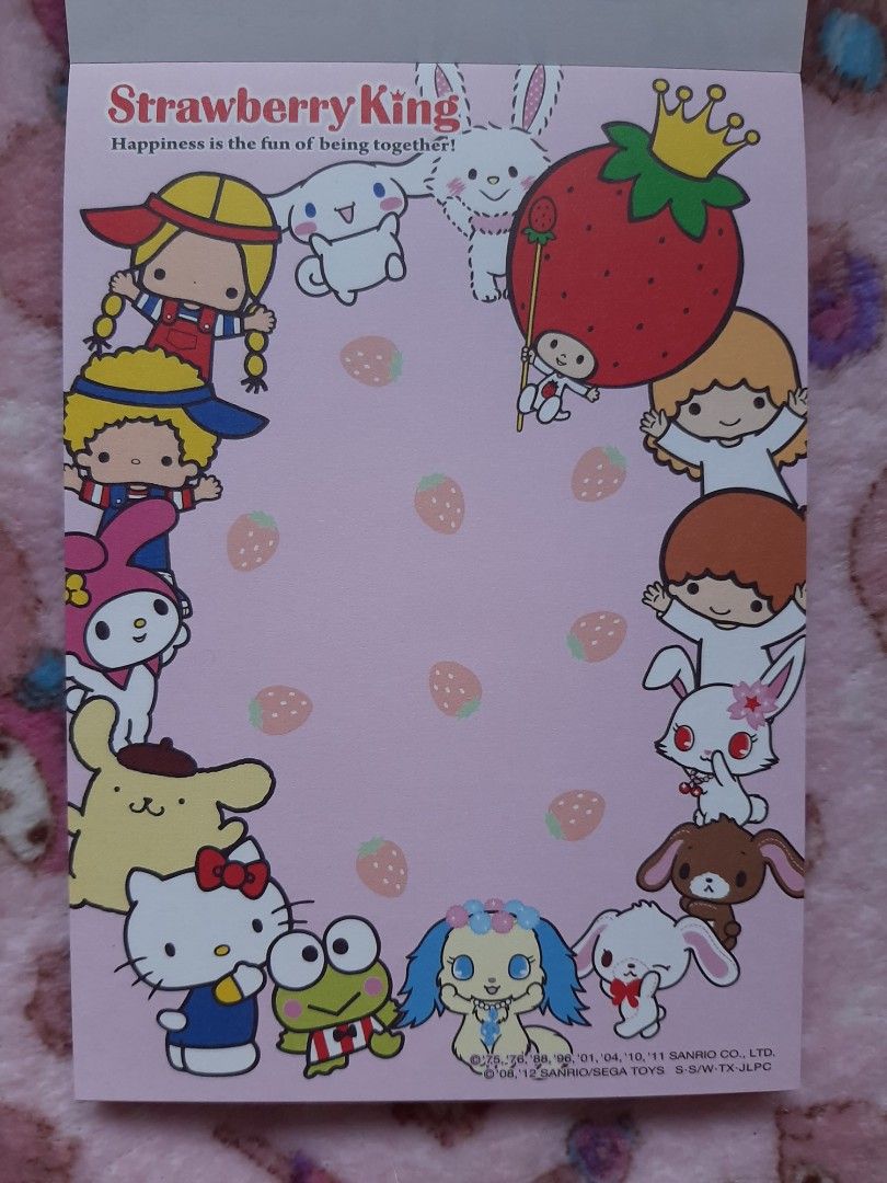 Strawberry King Memo Pad Sanrio, Hobbies & Toys, Stationary & Craft