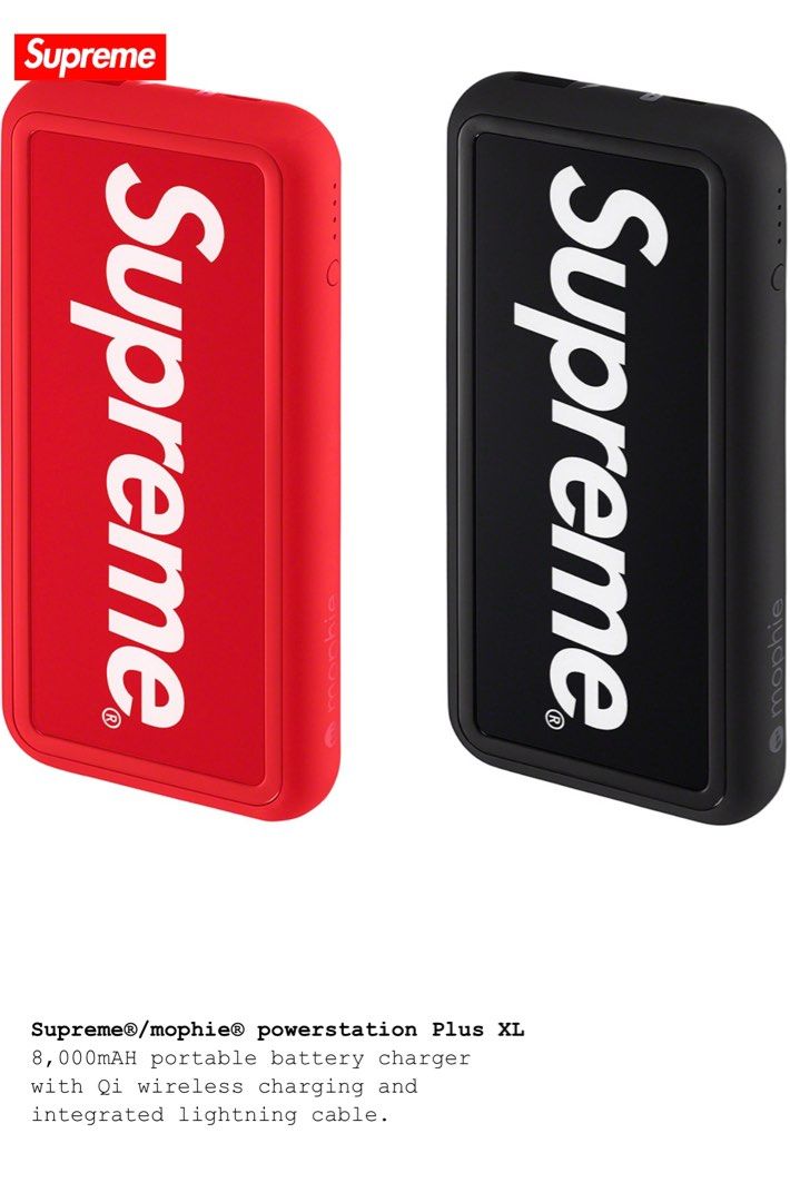 Supreme 21ss mophie powerstation Plus XL Red - スマホ、タブレット ...