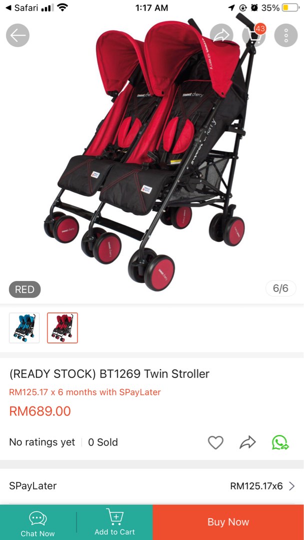 Sweet cherry clearance twin stroller