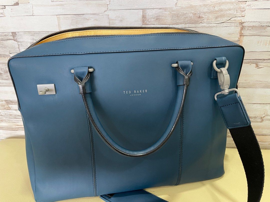Ted Baker Leather Unisex Document Bag Men s Fashion Bags Sling