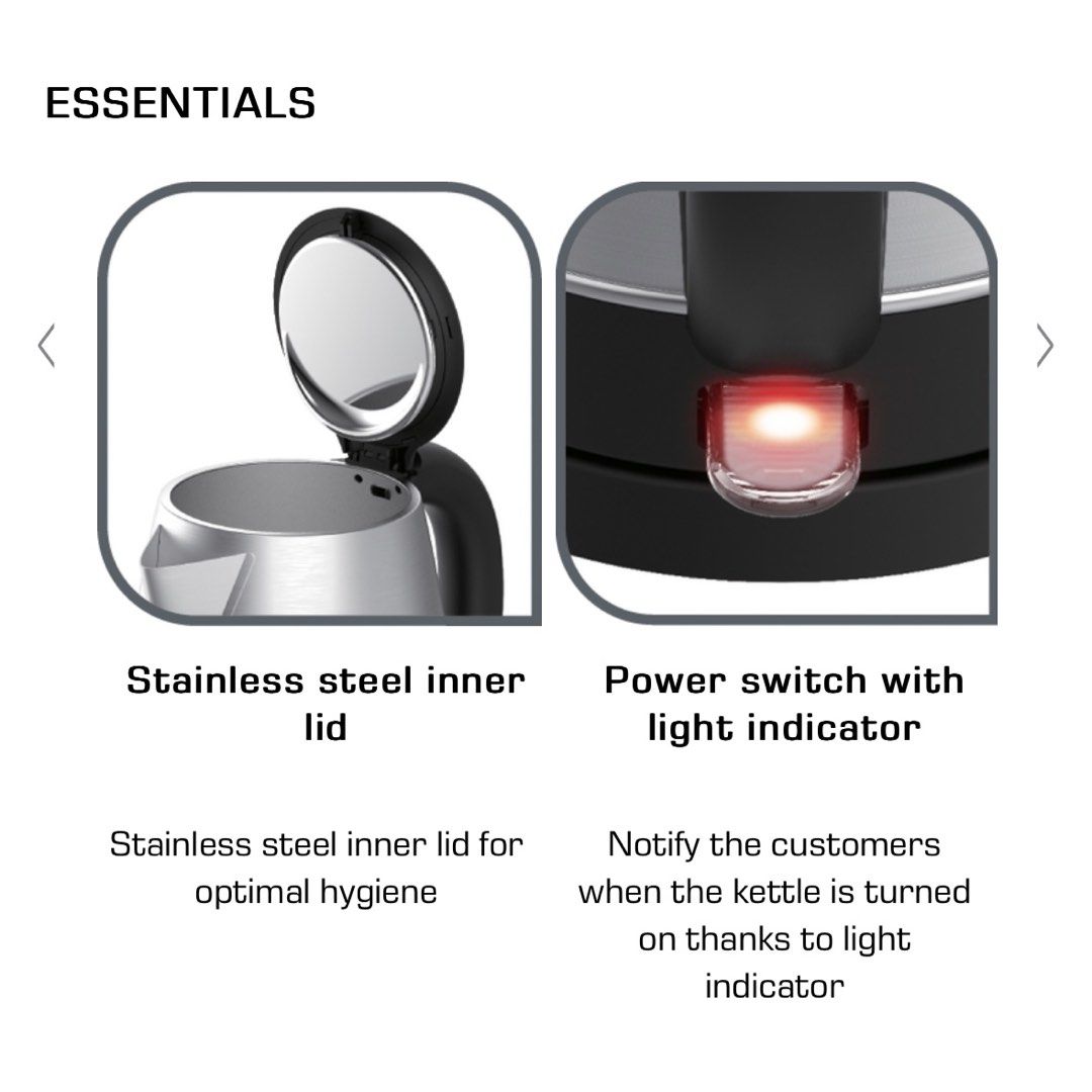 TEFAL KI800 HANDY STAINLESS STEEL KETTLE 1.7L, TV & Home Appliances ...