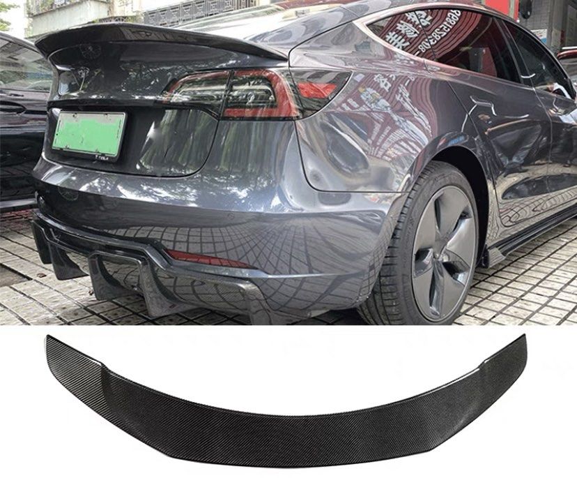 Tesla Model 3 Boot Lip Spoiler, Car Accessories, Accessories on Carousell