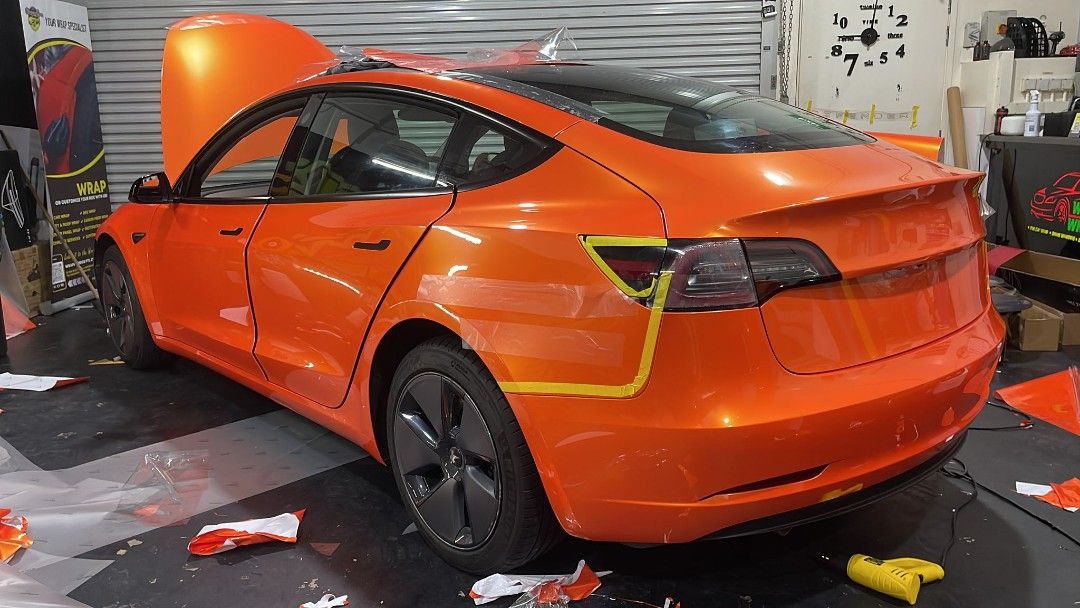Tesla Model 3 Full Car Wrap, Car Accessories, Car Workshops & Services ...
