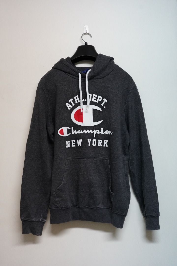 Thrifted Champion Athletic Hoodie M Black Men s Fashion Coats
