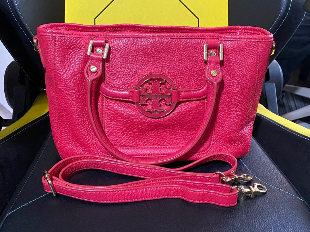 Tory Burch Amanda Mini Satchel Bag Magenta Pink