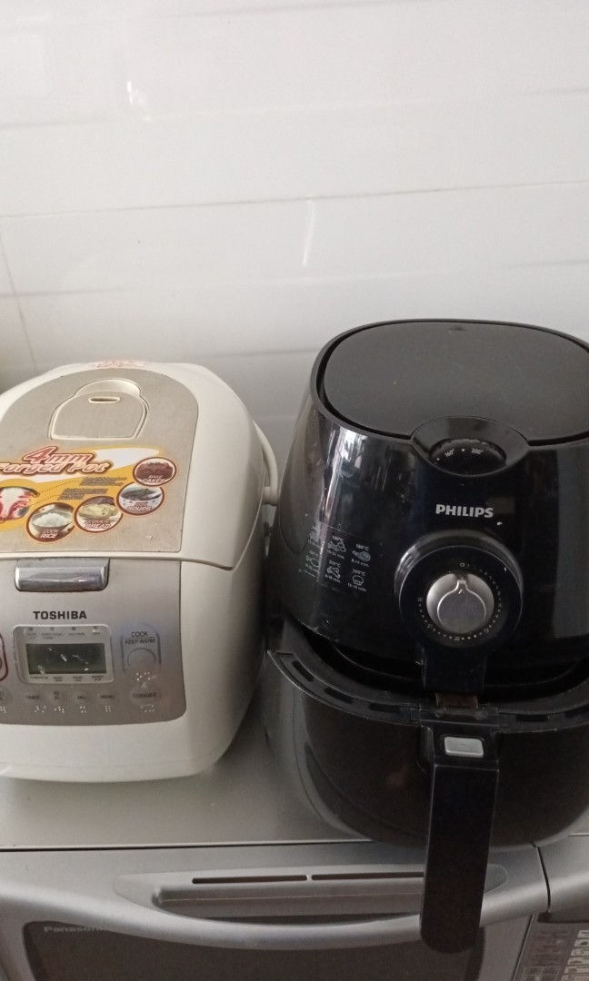 Toshiba rice cooker and Philips Air fryer for sale, TV & Home