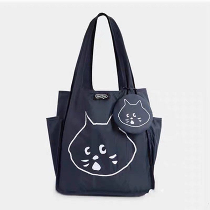 Japanese Style Anime Surprise Cat Tote bag | Nylon Sling Bag | Shoulder  Small bag |