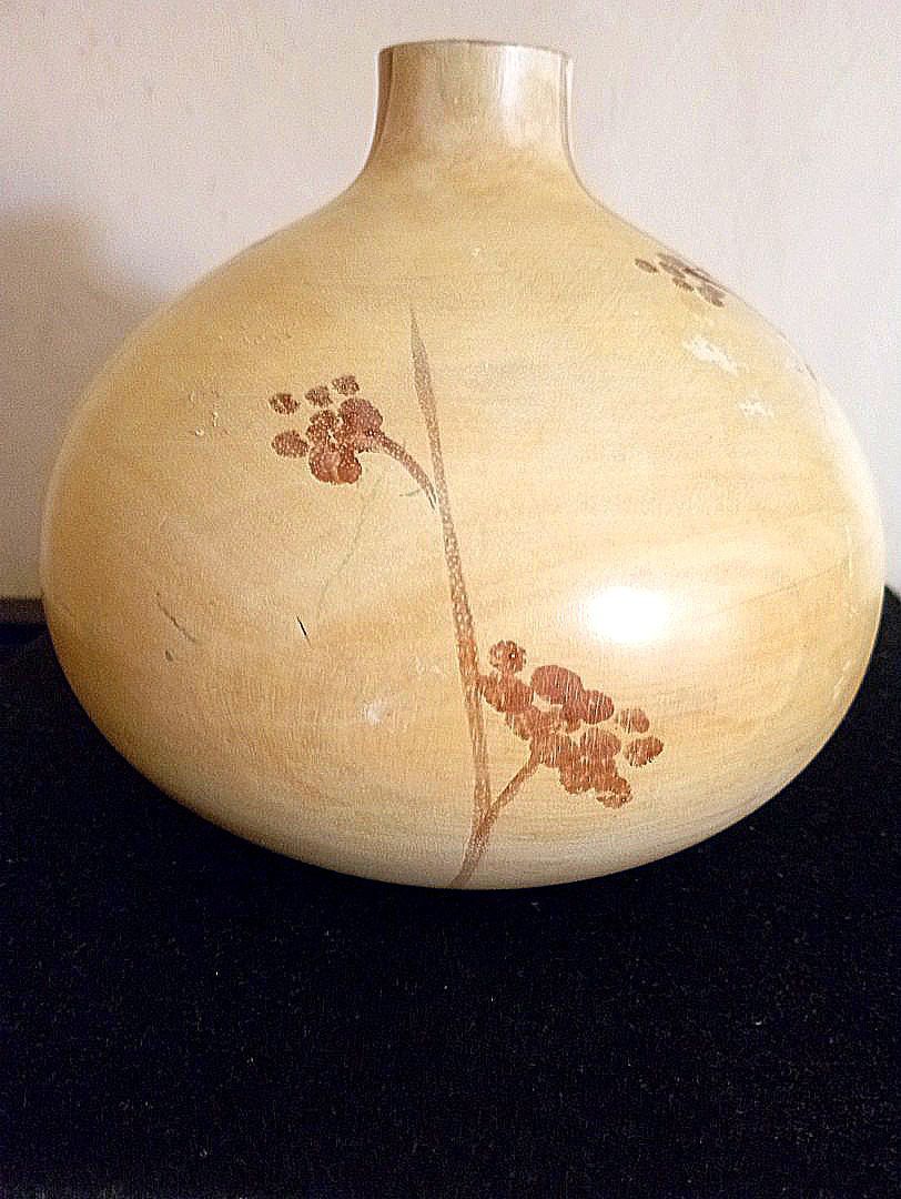 VINTAGE WOODEN VASE, Furniture & Home Living, Home Decor, Vases
