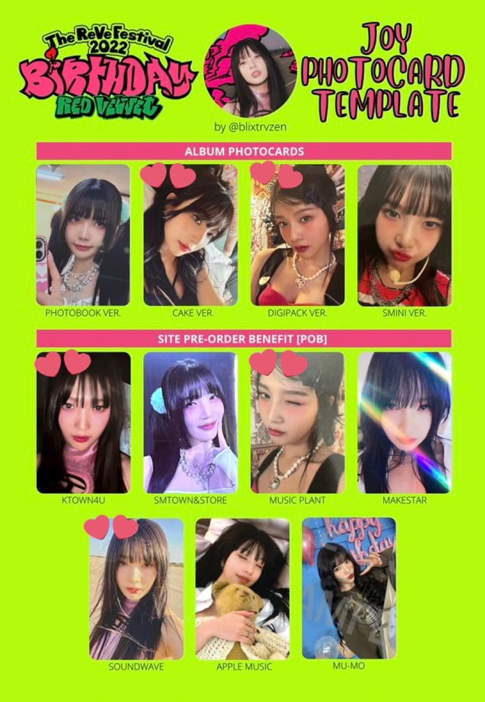 WTB JOY RED VELVET BIRTHDAY PC Hobbies Toys Collectibles