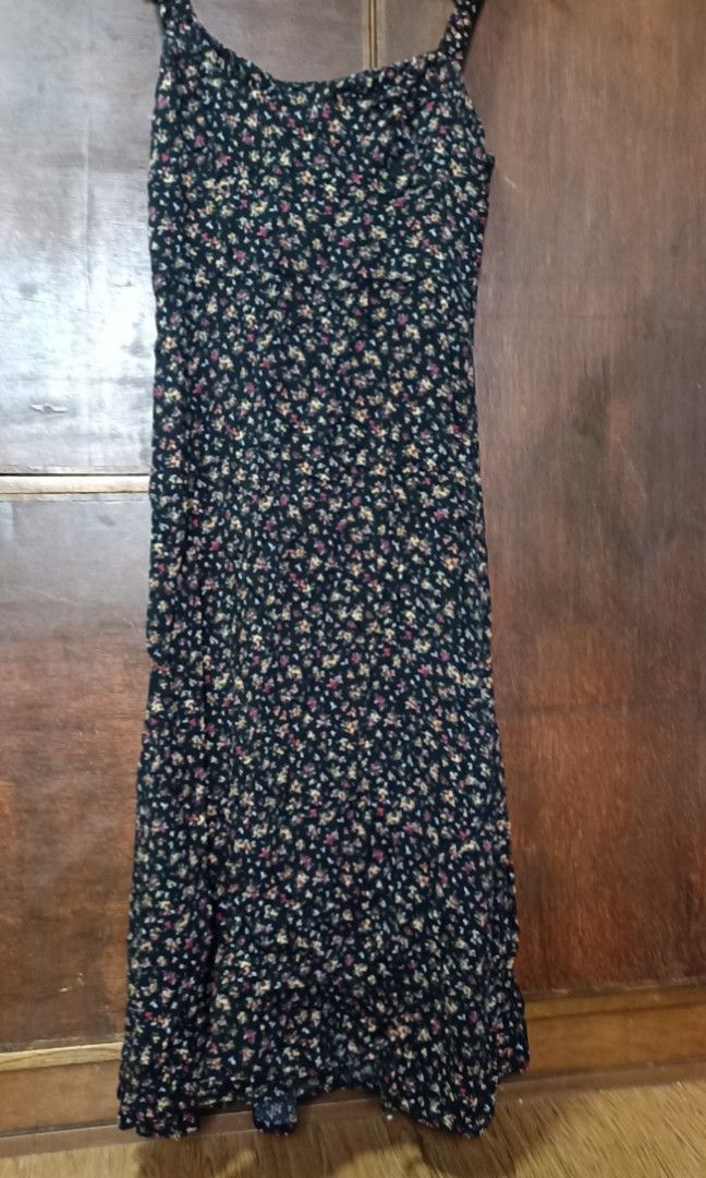 zara floral midi bustier dress, Women's Fashion, Dresses & Sets