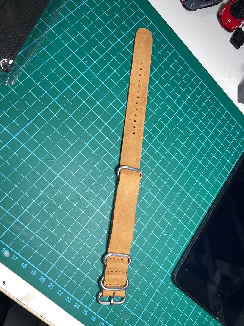 22mm Leather NATO strap , 20mm rubber silicone strap, Men's Fashion