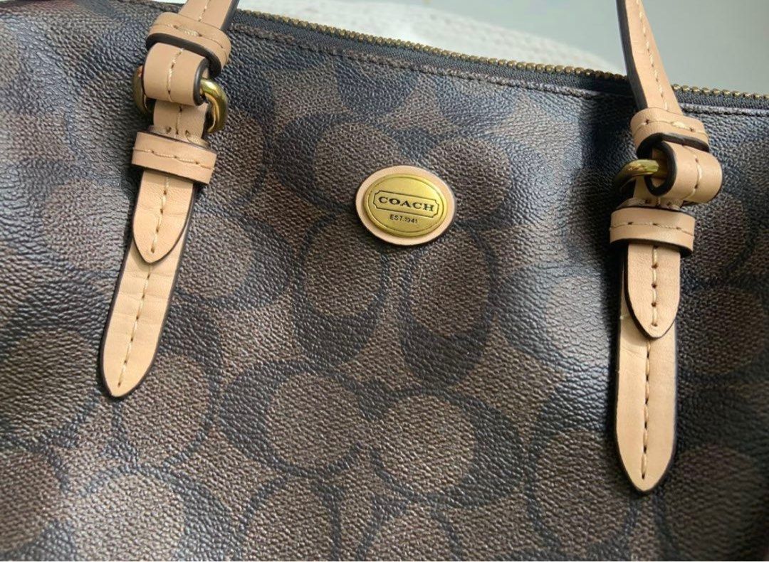 Authentic Coach logo monogram duffle bag full leather