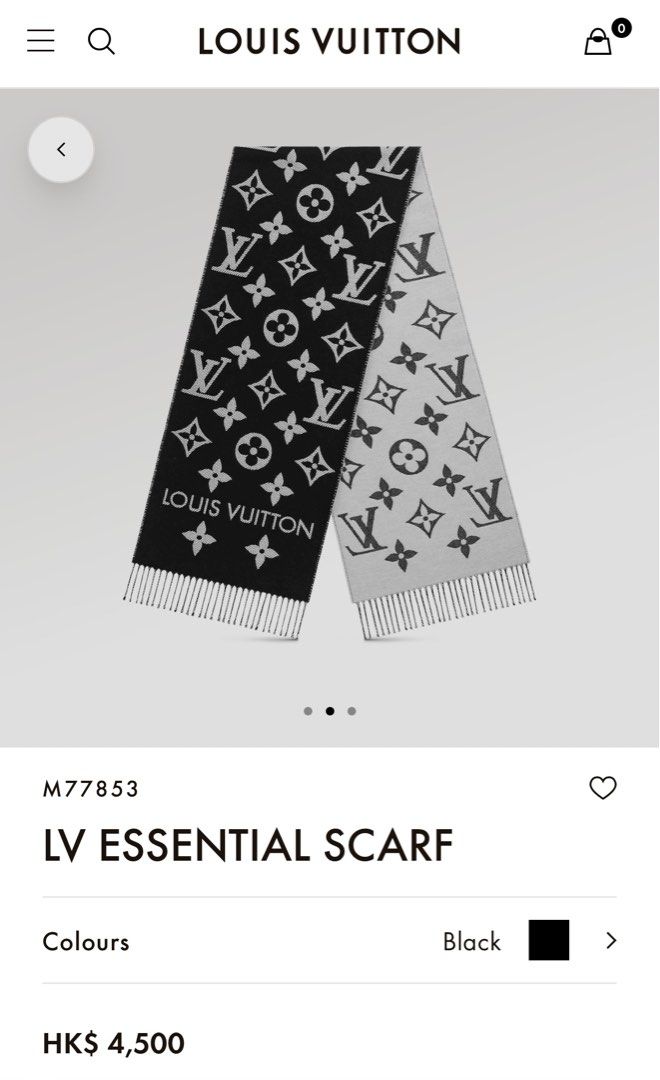 LV Essential Scarf, 女裝, 手錶及配件, 絲巾- Carousell