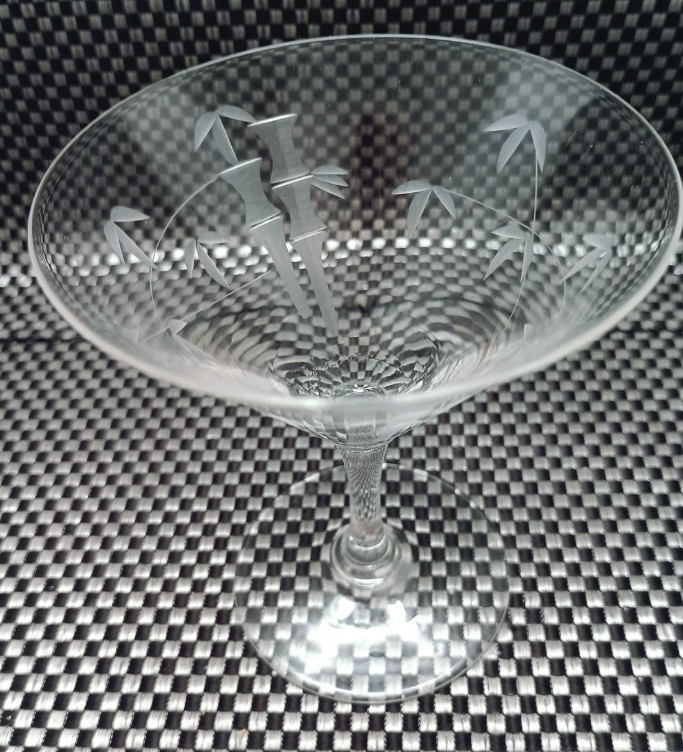 Noritake Etched Bamboo Small Martini Glasses