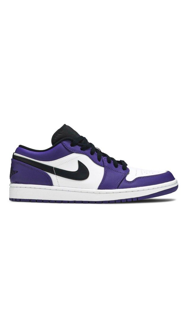 Purple and white jordan 1 low Sale