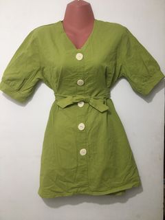 apple green mini dress