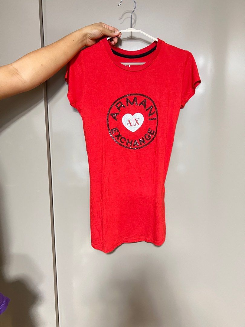 Red armani t store shirt