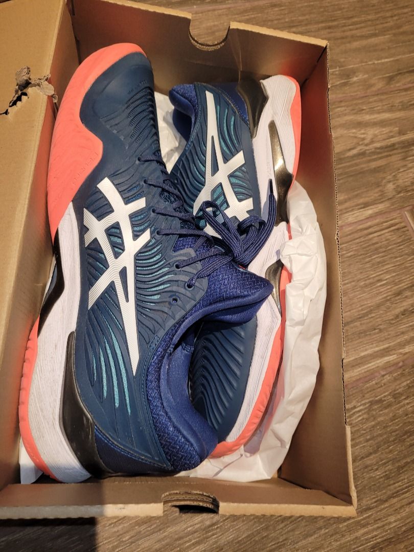 ASICS Men Court FF2 Tennis Shoes in Mako Blue/White US13, Sports