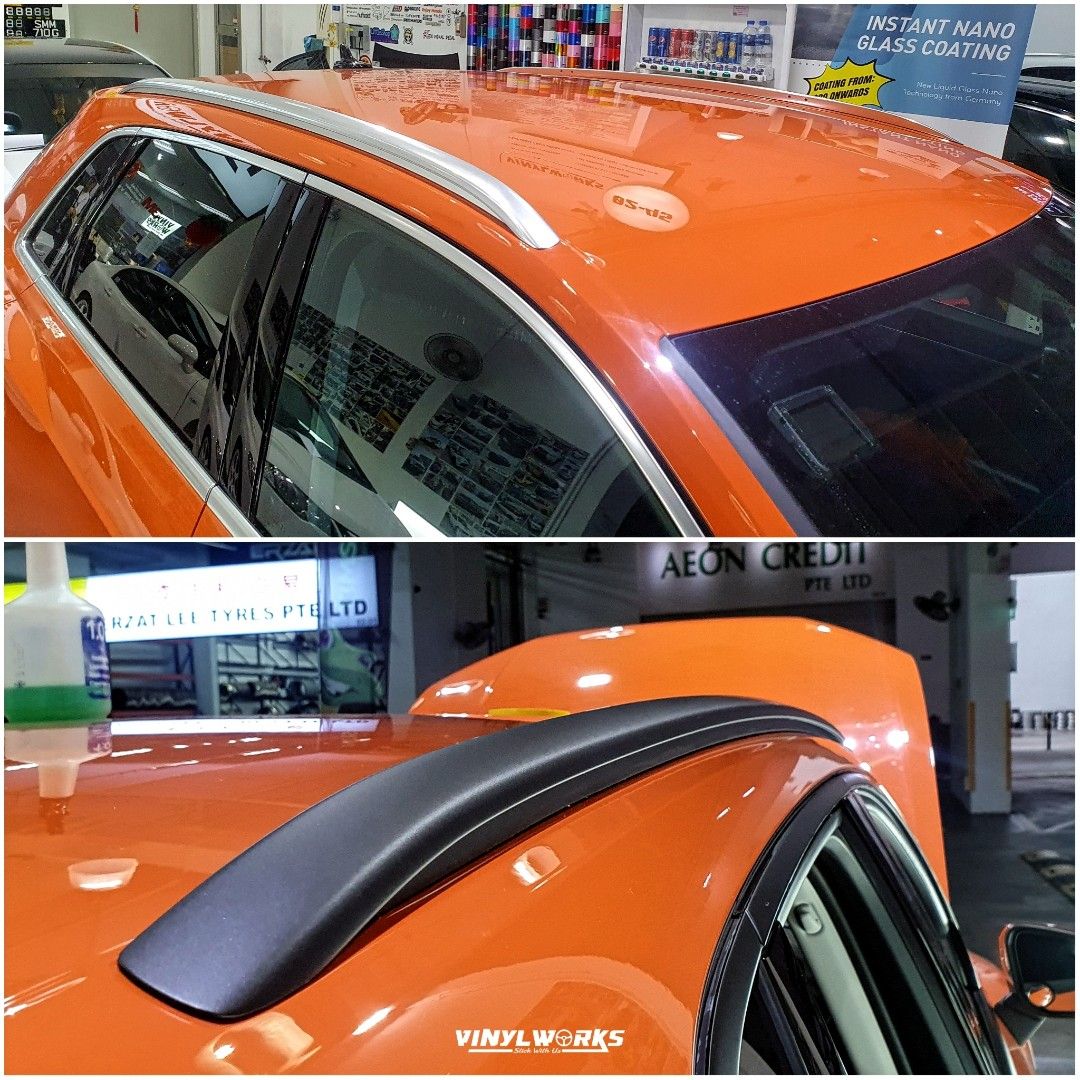 Audi Q3 Roof Rack Wrap Matte Black, Car Accessories, Accessories on