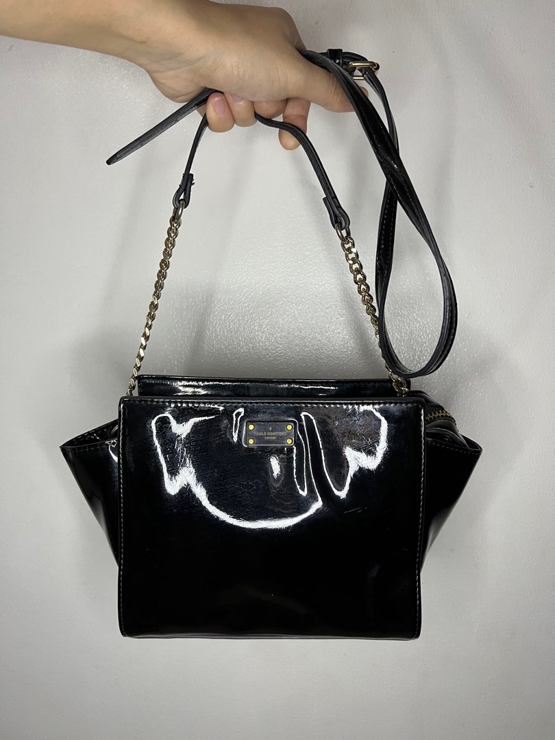 Paul's Boutique London Black Glossy Hand Shoulder Sling Bag, Women's  Fashion, Bags & Wallets, Cross-body Bags on Carousell