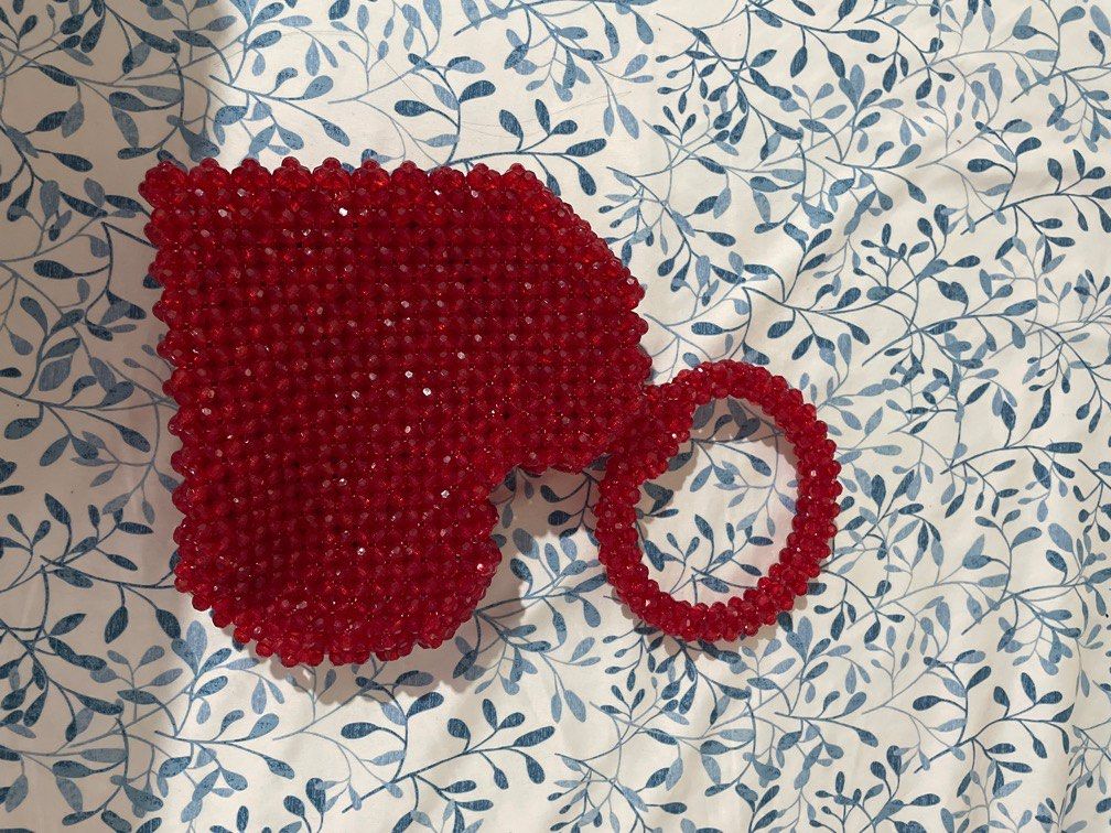 Beaded Heart Bag, Women's Fashion, Bags & Wallets, Purses & Pouches on