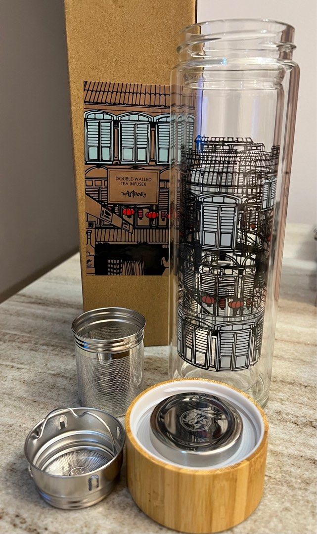 BNIB Double walled Tea infuser, Furniture & Home Living, Kitchenware