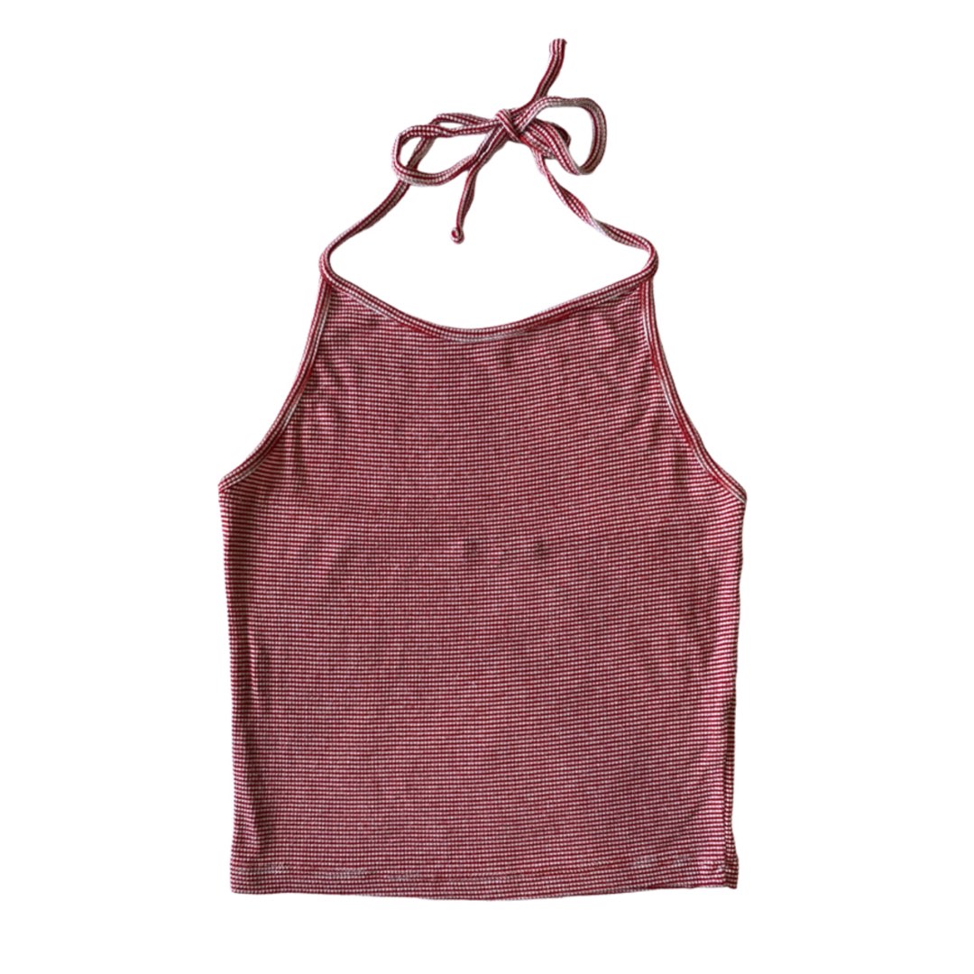 brandy-melville-red-white-striped-halter-2000s-00s-90s-coquette-dolly