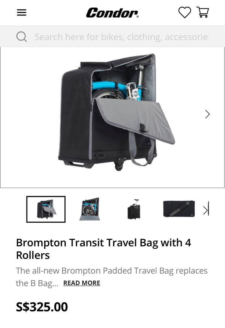 Brompton transit travel bag, Sports Equipment, Bicycles