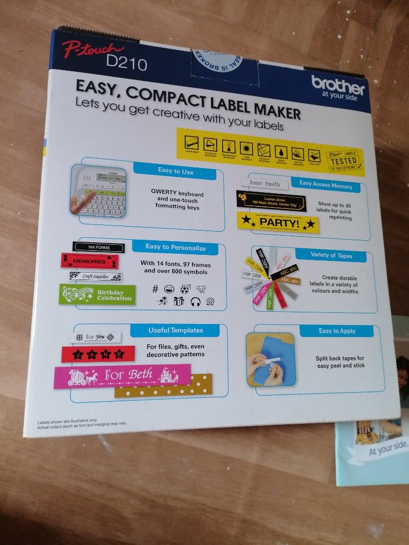 Brother PTouch PTD210 label maker label printer, Hobbies & Toys