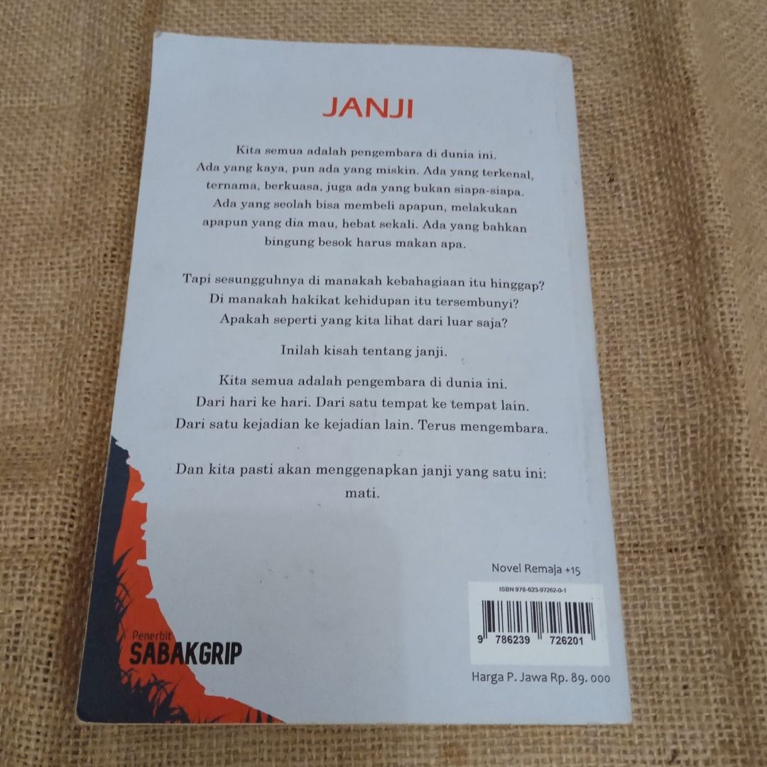 BUKU NOVEL BEKAS INDONESIA TERE LIYE JANJI, Buku & Alat Tulis, Buku