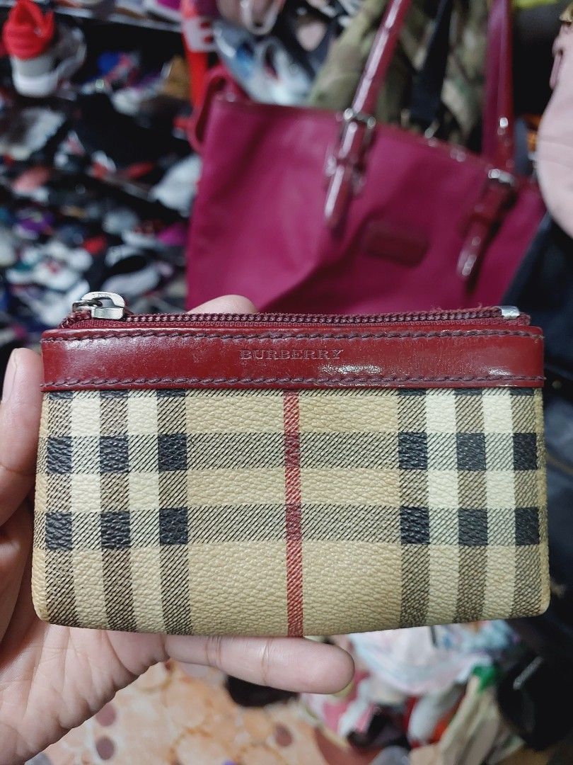 Burberry PVC leather coin purse, Luxury, Bags & Wallets on Carousell