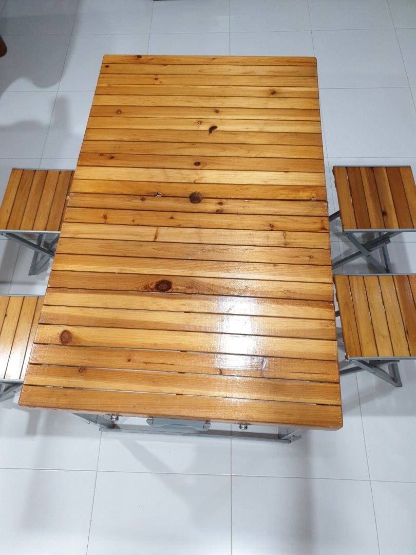 Camping portable table & chairs, Furniture & Home Living, Outdoor