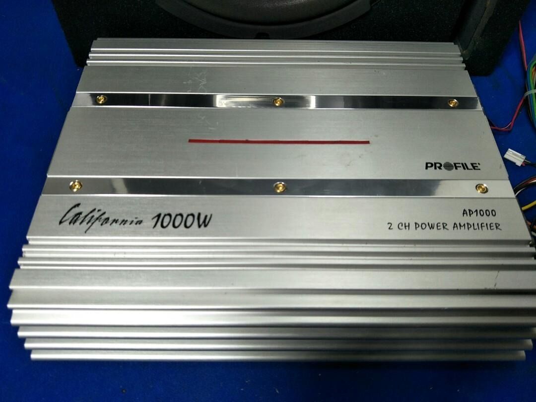 Car Audio Bazooka 12" Subwoofer & California 2 Channel Amplifier for sale 550 per set