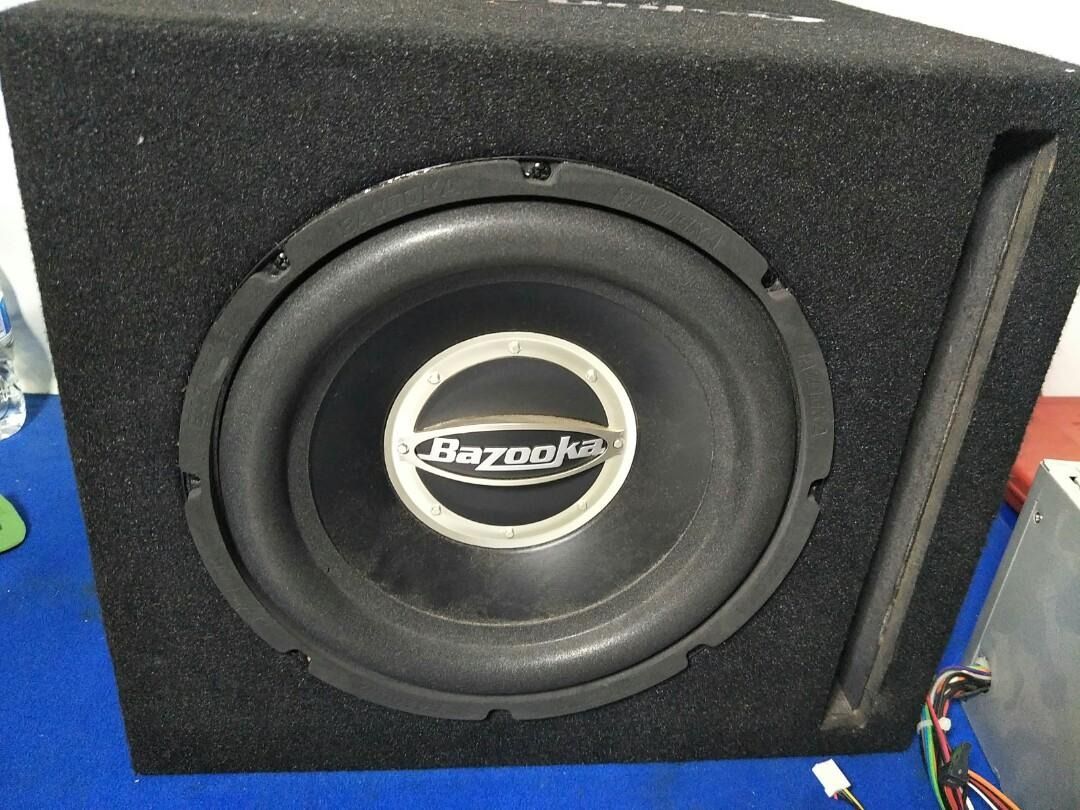 Car Audio Bazooka 12" Subwoofer & California 2 Channel Amplifier for sale 550 per set