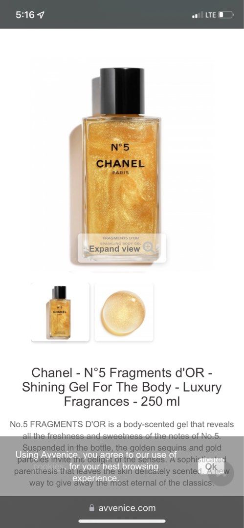 Chanel Shining Body Gel, Beauty & Personal Care, Fragrance