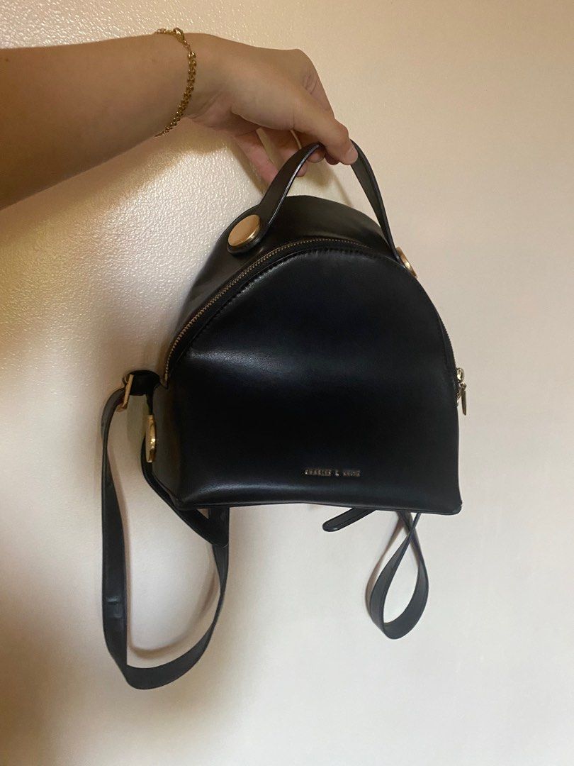 Charles & Keith mini backpack black, Women's Fashion, Bags & Wallets