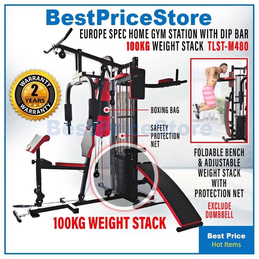 Home gym 100kg weight stack online