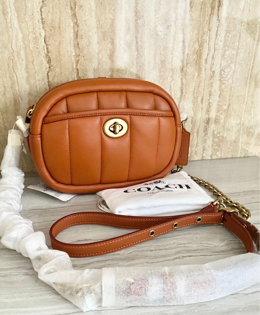 Coach quilted leather camera bag on sale